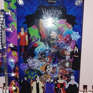 Disney Villains A7 Size Acrylic Notebook - Blue, Purple, Black